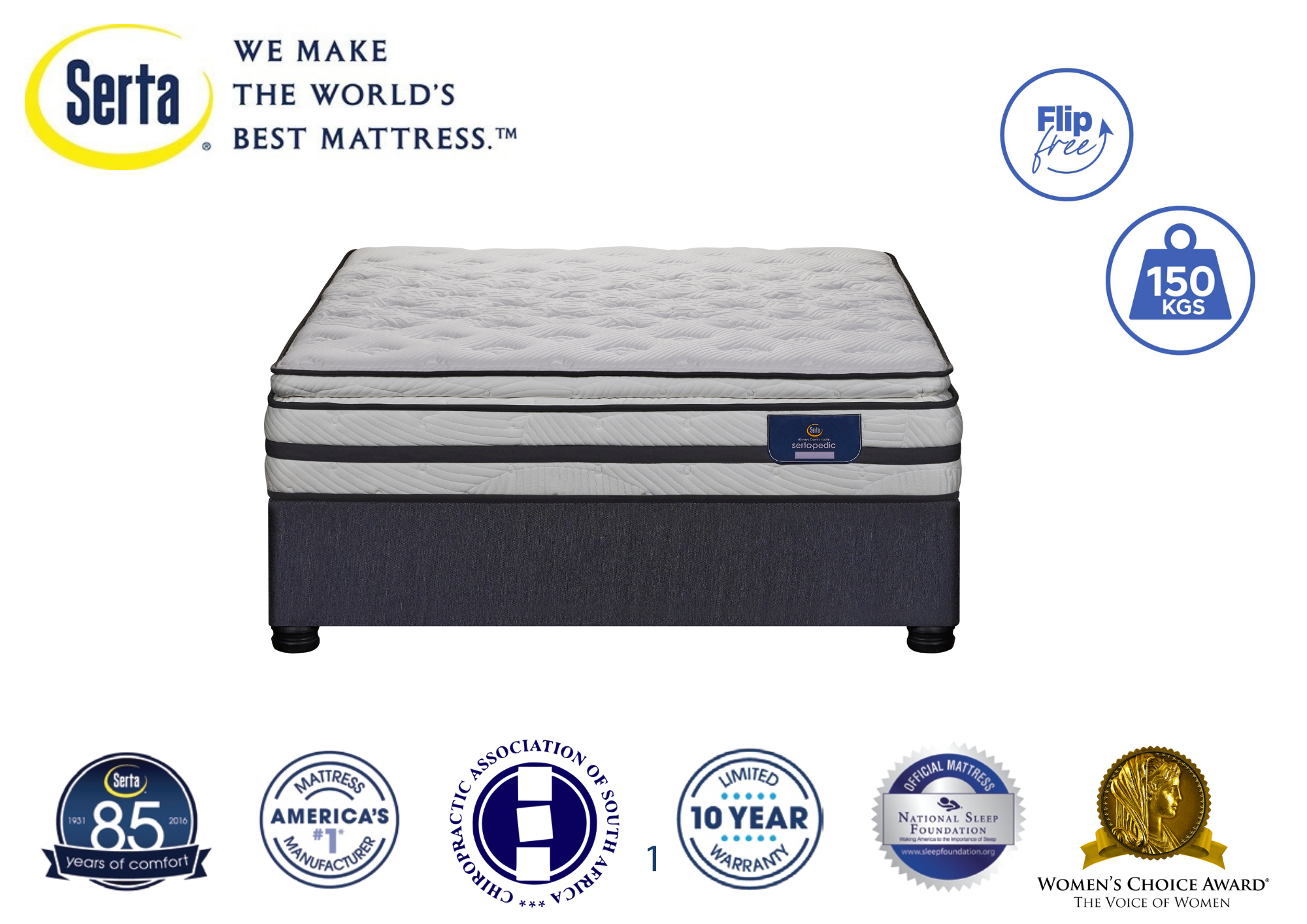 Sertapedic Jasmine Pocket Coil Pillow Top Flip Free