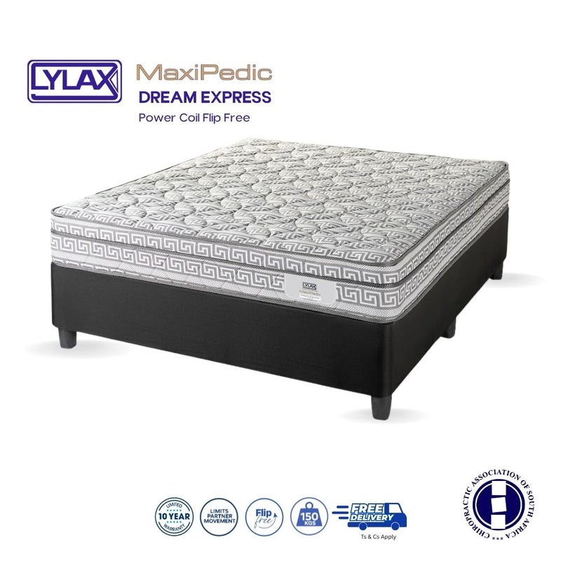 Lylax Maxipedic Slumber Express Pocket Coil Pillow Top Flip Free